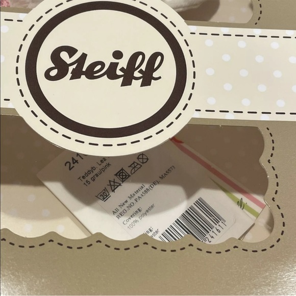 Brand New Steiff Hello Baby Leah Teddy Bear Grip Toy With Rattle Brown Bear - Picture 3 of 8